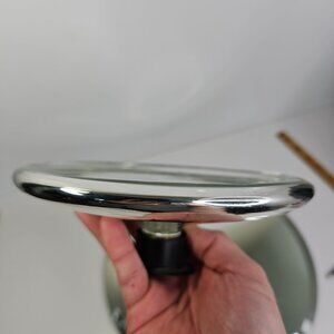 Antique Mercury Glass Reflector For Cast Iron Wall Bracket Oil Lamps 7.25 Inches